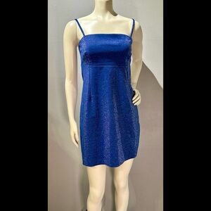 Wild Fable Blue Glitter Mini Dress